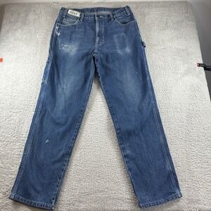 VINTAGE Aramark Carpenter‎ Jeans Mens 36x34 Distressed Paint Faded Work Wear